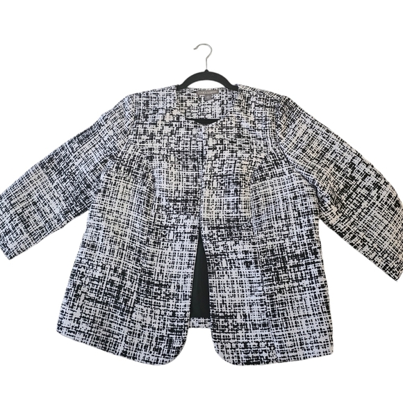 Jessica London 3/4 sleeves Round Neck Open Cropped Blazer NWOT - Picture 8 of 8